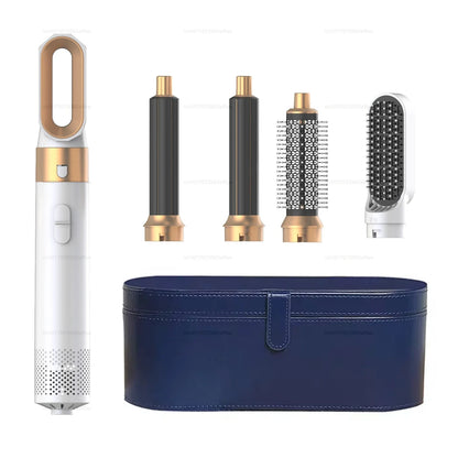 2024 New 5 in 1 Hair Dryer Hot Comb Set – Professional Curling Iron & Hair Straightener Styling Tool for Dyson Airwrap