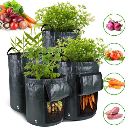 Potato Grow Bags – 3/5/10 Gallon Gardening Planter Bags for Potatoes, Tomatoes, Carrots & Vegetables