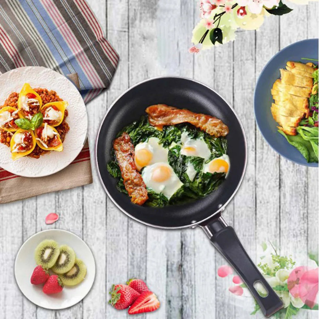 12/14/16cm Mini Non-Stick Frying Pan – Steel Saucepan for Kitchen Cooking, Random Colors