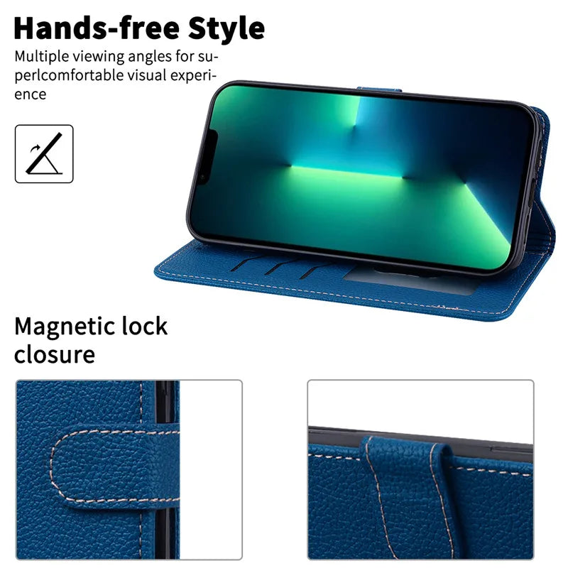 Samsung Galaxy A17 5G Case - Leather Flip Wallet Cover for A175F/A176B 4G & 5G