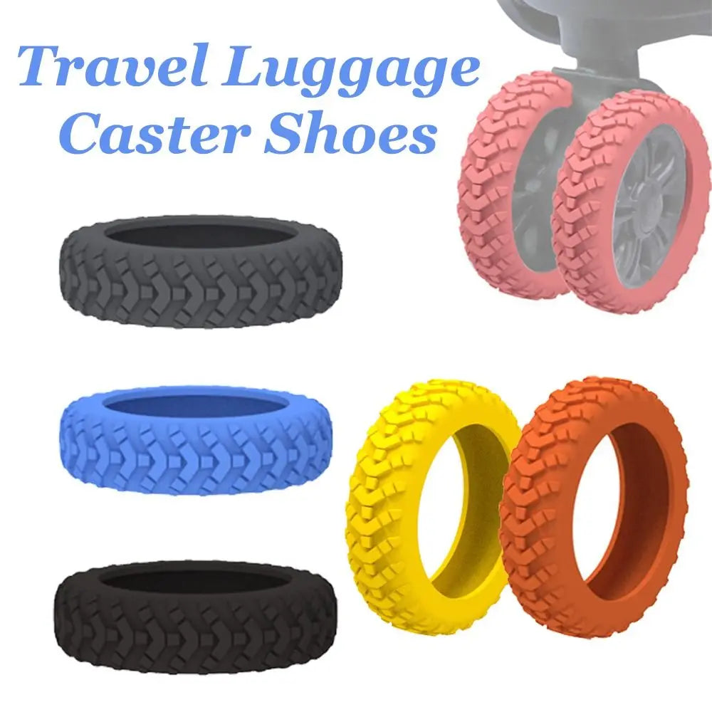 8pcs Travel Luggage Wheel Covers | Silicone Casters Protection for Suitcase, Noise-Reducing