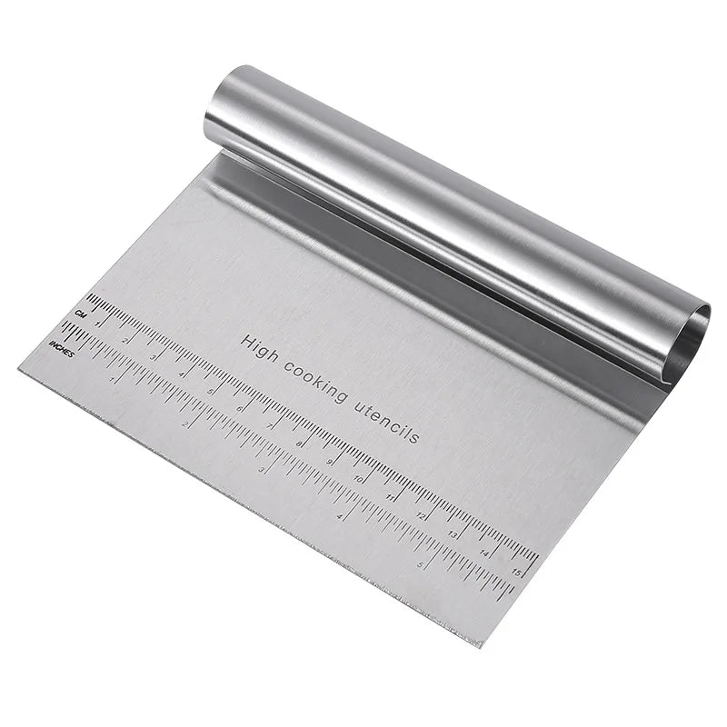 Stainless Steel Dough Chopper - Versatile Bench Scraper and Pastry Cutter