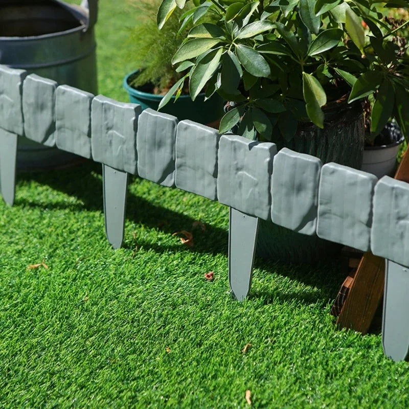Plastic Garden Fence Panels – Easy Install Outdoor Landscape Edging Border for Lawn, Vegetable Garden & Yard, Durable Weather-Resistant Garden Decor Fence