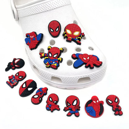 13Pcs Disney Spider-Man Shoe Charms – Cartoon Superhero Accessories for DIY Sandals & Kids Gifts