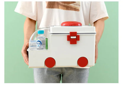 Multifunctional Ambulance Medicine Box – Large Capacity Portable Medical Storage for Household Use