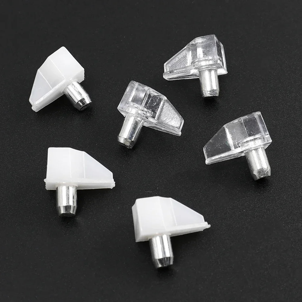 10/50PCS Plastic Shelf Support Pegs – Cabinet, Wardrobe & Glass Shelf Holder Pins for Furniture Brackets