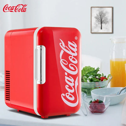 6L Mini Coca-Cola Refrigerator – Multifunctional Cosmetic Cooler & Warmer for Home, Car, Dorm, Portable 12V/220V Fridge
