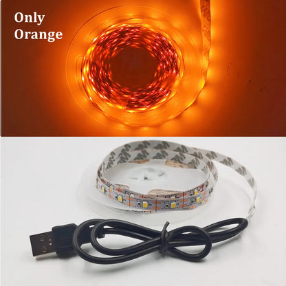 5M USB LED Strip Light - 5V SMD 3528 Waterproof Ribbon Light for Cabinets, Ceilings & Home Decor
