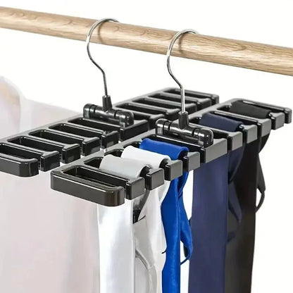 Rotating Tie & Belt Hanger — Multifunctional Scarf Organizer for Home Closet Storage
