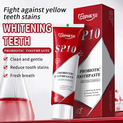 SP-10 Fresh Breath & Whitening Toothpaste – Removes Plaque, Yellow Stains & Supports Gum Health for Oral Care