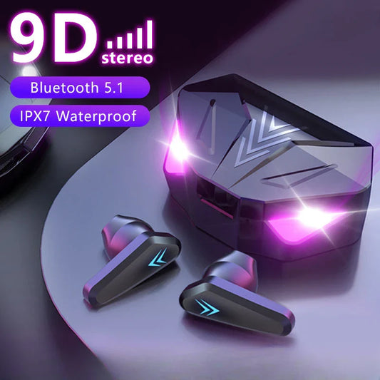 NEW AIR X15 Wireless Gaming Earphones — Bluetooth Low-Latency 65ms Earbuds, Gamer Headset with Mic Handsfree