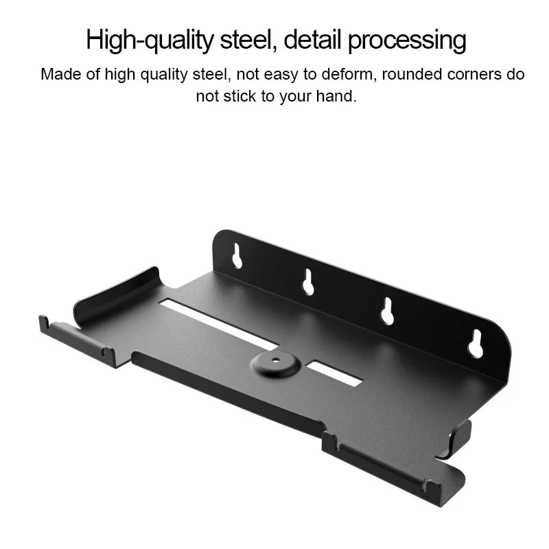 Wall-Mounted PS5 Slim Console Stand – Holder with 2 Controller Hooks & Punch Alignment Sticker, Easy Installation
