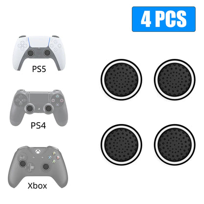 4pcs Luminous Analog Thumb Stick Grip Caps — Controller Covers for PS5, PS4, Xbox 360, Xbox One, Series X & Switch Pro