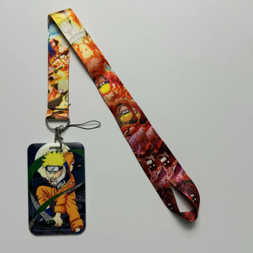 Japanese Anime Credential Holder Lanyard for Key, Card Badge, Gym Keychain Accessories