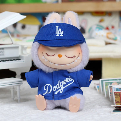 15/17cm Labubu Doll Clothing DIY Baseball Suit Accessories – V1 V2 Macaron Sitting Party Gift