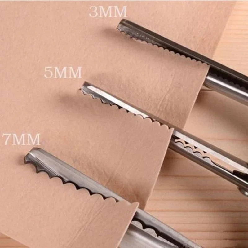 DIY Tailor Sewing Scissors Set – Stainless Steel Dressmaker Shears 3/5/7mm Wave Lace Fabric Cutting Tools