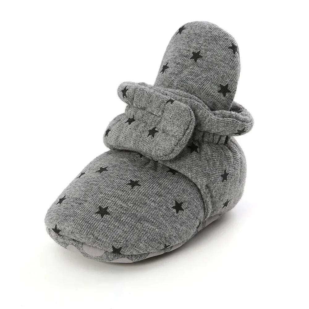 Meckior Baby Socks Shoes – Star Toddler First Walkers Booties, Soft Cotton Anti-Slip Shoes for Boys and Girls