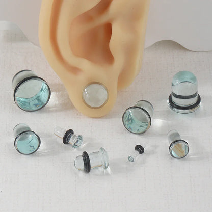 Glass Ear Tunnels & Plugs | Ear Stretchers, Expander Earrings for Women Body Jewelry 1.6–16mm