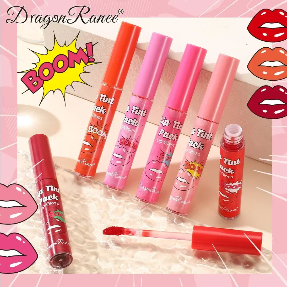 Peel-Off Waterproof Lip Glaze & Lip Stain – Long Lasting Non-Stick Matte Red Liquid Lipstick with Tattoo Tint Effect for All-Day Wear Makeup