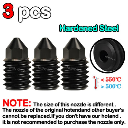 Bambu Lab A1 Mini Hotend Kit – 0.2/0.4/0.6/0.8mm Hardened Steel Nozzle Replacement for A1 3D Printer