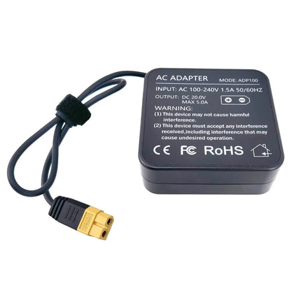 ToolKitRC ADP100 100W 20V Power Supply with XT60 Output Adapter — Compatible with M6D M6 M7 M6DAC ISDT Q8 Q6 GT Power Hota HTRC SkyRC Chargers