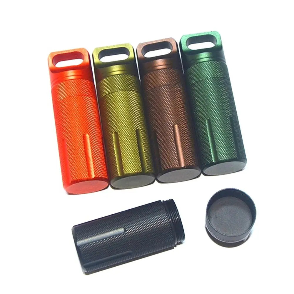 New Aluminum EDC Survival Kit – Waterproof Seal Bottle Capsule, Airtight Pill Case, Outdoor Tools Storage Container