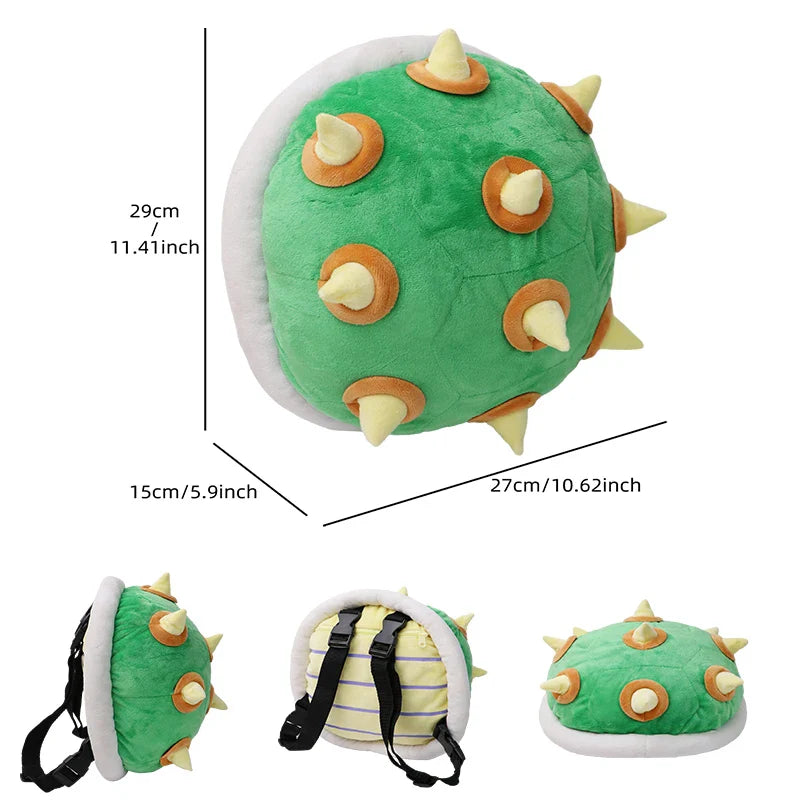 17 Styles Mario & Pokemon Plush Backpack – Koopa, Charizard, Mimikyu, Eevee, Snorlax, Gengar, Mew Turtle Shell Stuffed Toy Bag