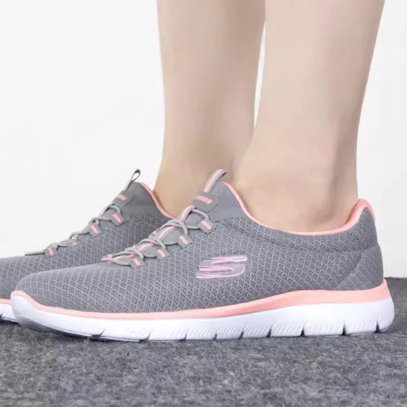 Skechers Women's Sneakers - Summer Breathable Mesh Running Shoes, Lightweight Cushioned Casual Jogging Shoes