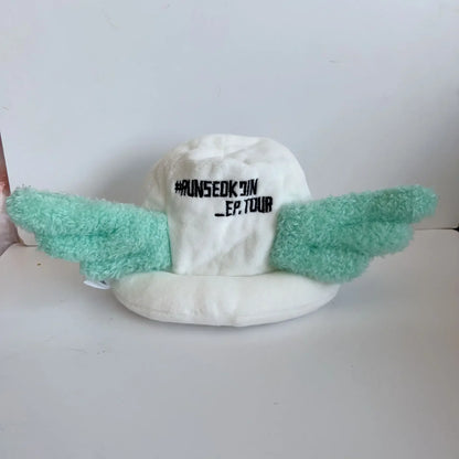 Korea Wootteo Plush Toy – Kawaii Astronaut Wings Stuffed Doll Keychain for Backpack, JIN Design, Fan Gift