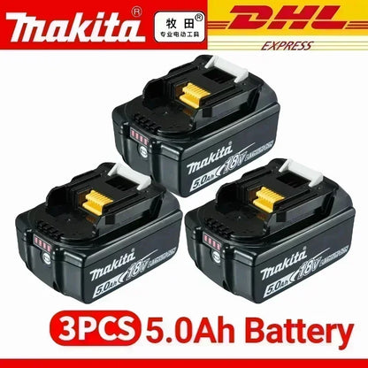 Genuine Makita 18V Battery – 6Ah/5Ah/3Ah Rechargeable for Drill DGA404, DDF487, DTW700, DTD173, HR410D, DJV182, LXT400