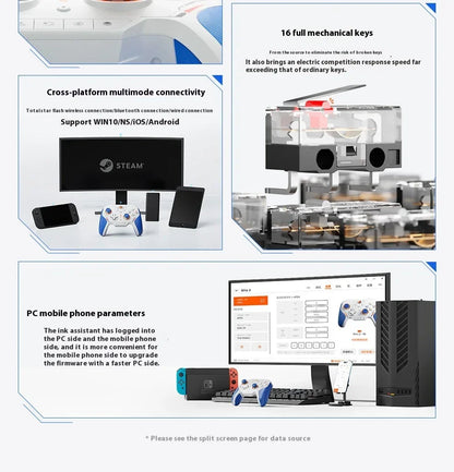 BIGBIGWON Blitz 2 TMR Star Flash Wireless Bluetooth Gamepad – 2000Hz Somatosensory Controller for Nintendo Switch, PC & Steam