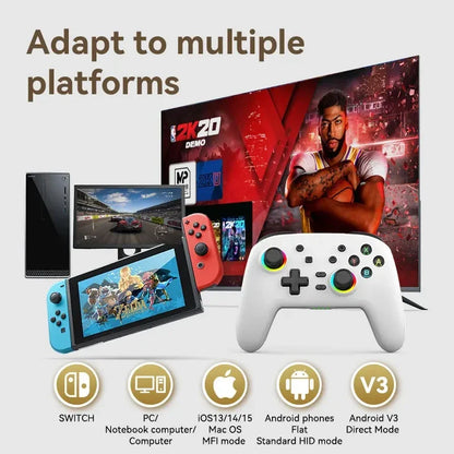 Wireless Pro Gamepad Controller for Nintendo Switch OLED/Lite & Elite – Bluetooth 6-Axis Joystick for PC & Steam Deck