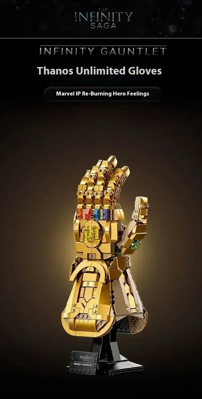 Marvel 32cm Iron Man Nano Gauntlet Building Blocks – Thanos Infinity Gloves DIY Puzzle Plastic Figure Toy