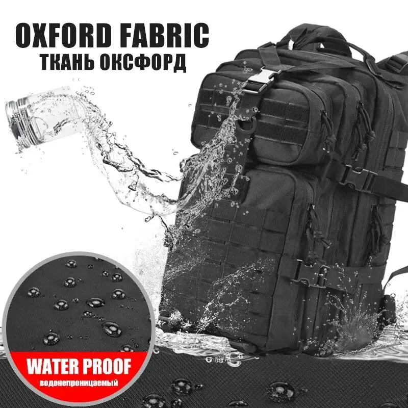 50L Tactical Backpack – Large Capacity Men’s Waterproof Rucksack for Hiking, Camping, Hunting & Outdoor Adventures