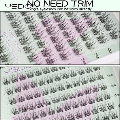 YSDO Premade Volume Fans Eyelash Extensions – 10/14 Rows Natural Mink Individual Cluster Lashes for Makeup