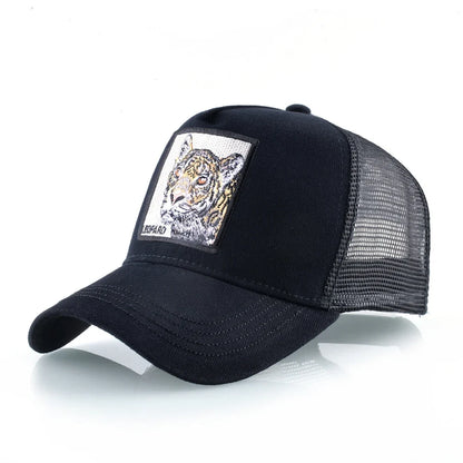 Goat Patch Trucker Cap - Embroidered Adjustable Snapback Baseball Hat for Men & Women