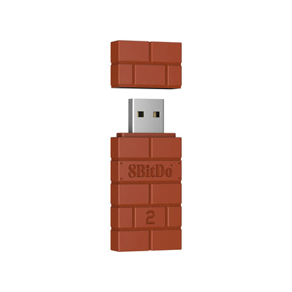 8BitDo USB Bluetooth Adapter 2 – Wireless Receiver for Switch 2, PS3, PS5, Xbox, Joy-Con & PC/Mac/Raspberry Pi