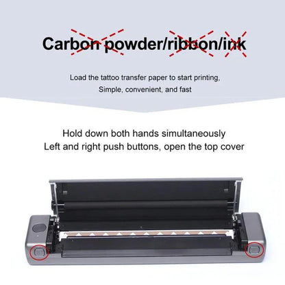 Wireless Bluetooth Tattoo Printer – Professional A4 Thermal Template Machine Compatible with Android & iOS, Portable