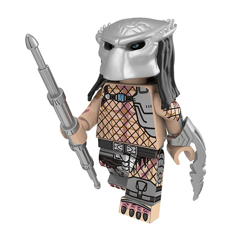 Locking Alien Action Figure — Prometheus Ice Monster Robot Building Blocks Toy, Educational Gift for Children