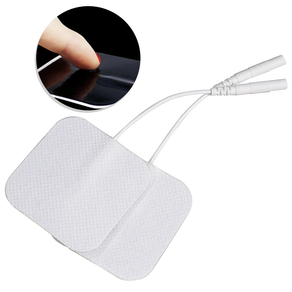 100/50pcs 5x5cm Muscle Stimulator Electrode Pads – Self-Adhesive Non-Woven Replacement for TENS Therapy Machines