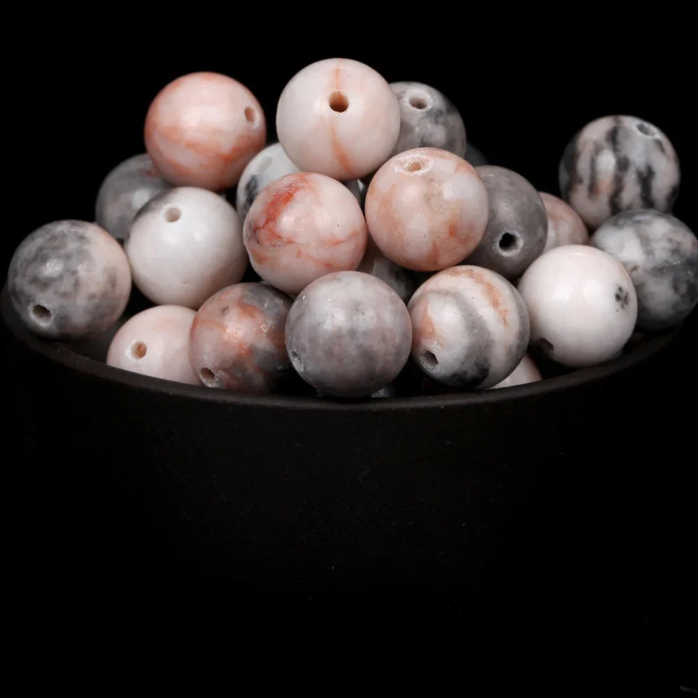 Natural Gemstone Spacer Beads - Tiger Eye, Amazonite, Lava, Turquoise & Agate Loose Beads for DIY Jewelry Bracelets