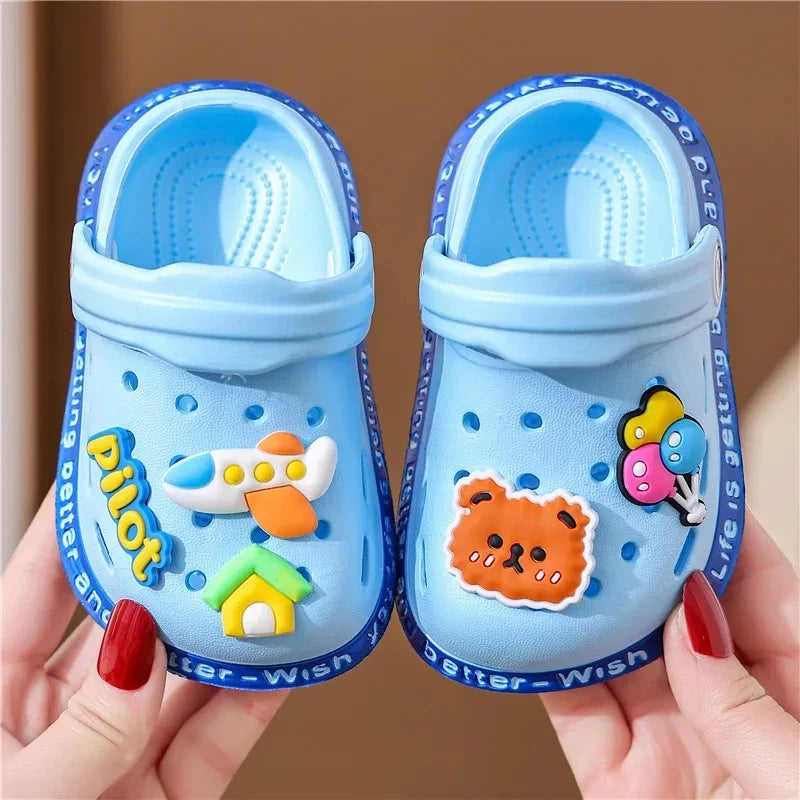 Kids Summer Sandals - Soft Anti-Skid Cartoon Hole Shoes for Boys & Girls