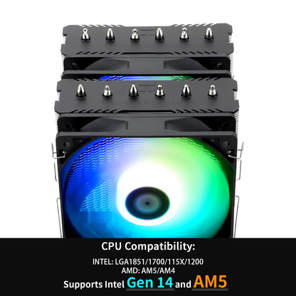 Thermalright Peerless Assassin 120 ARGB CPU Air Cooler – High Performance Dual Tower Cooler for Intel LGA1851/1700/1200/115X & AMD AM4/AM5 Black Edition