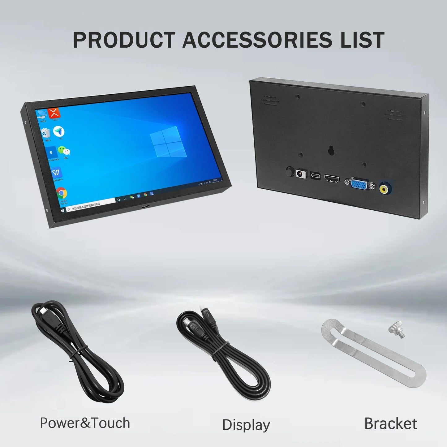 7 Inch Mini TFT Monitor – 1024x600 High-Resolution LCD Screen with HD/VGA/AV Input for Laptop & Home Security Camera
