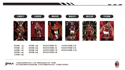 Daka 2024-2025 Football Trading Cards – Manchester City, Juventus, AC Milan, Inter Milan Official Box Gift