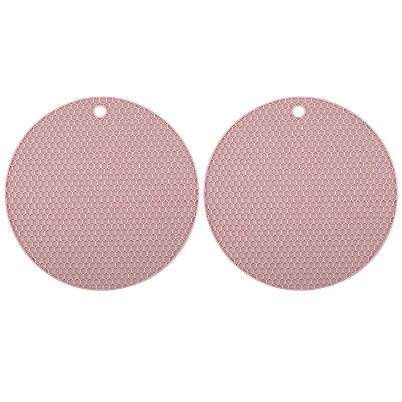 2/4 PCS Multifunction Heat Resistant Silicone Mats – Nonslip Drink Coasters, Pot Holders & Kitchen Placemats