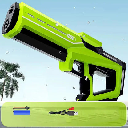 Electric Water Gun for Adults & Kids – Powerful Squirt Blaster with Automatic Water Suction, Summer Beach Toy