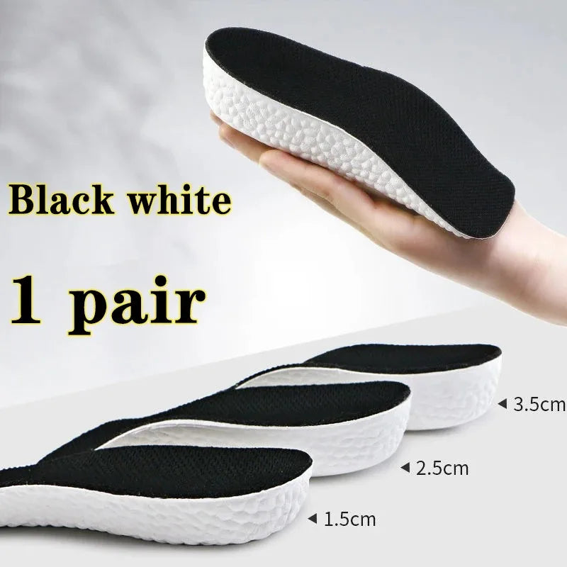Arch Support Height Increase Insoles — Orthopedic Breathable Memory Foam Half Pads with 7-Point Lift for Flat Feet Support