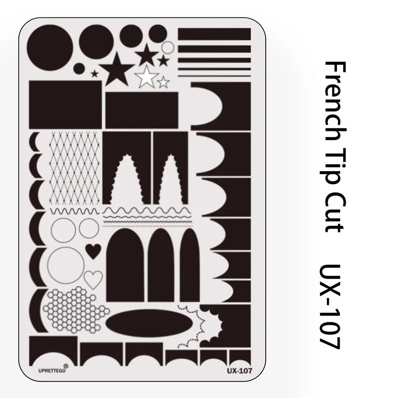 UX Serial 2 Stainless Steel Stamping Plate Template – Vintage Abstract Fabric Texture Pattern for Nail Art, Floral Lace, Xmas & Halloween Designs (UX52)