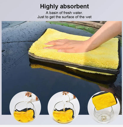 5/10/15/20PC Microfiber Car Cleaning Towels – High Absorption Multipurpose Cloths for Car Wash & Kitchen Cleaning